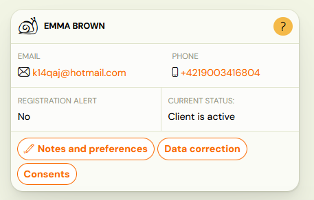 Client record overview