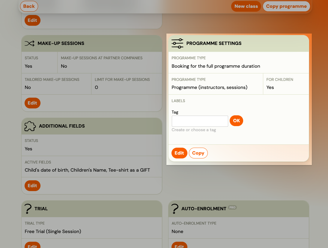 Screenshot — archive or delete programme