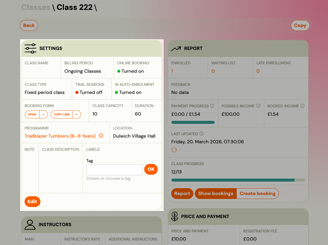 Screenshot — archive or delete programme