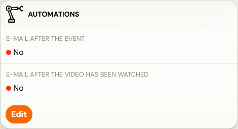 Automation tile in event detail