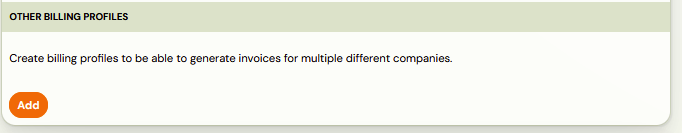 Other billing profiles section