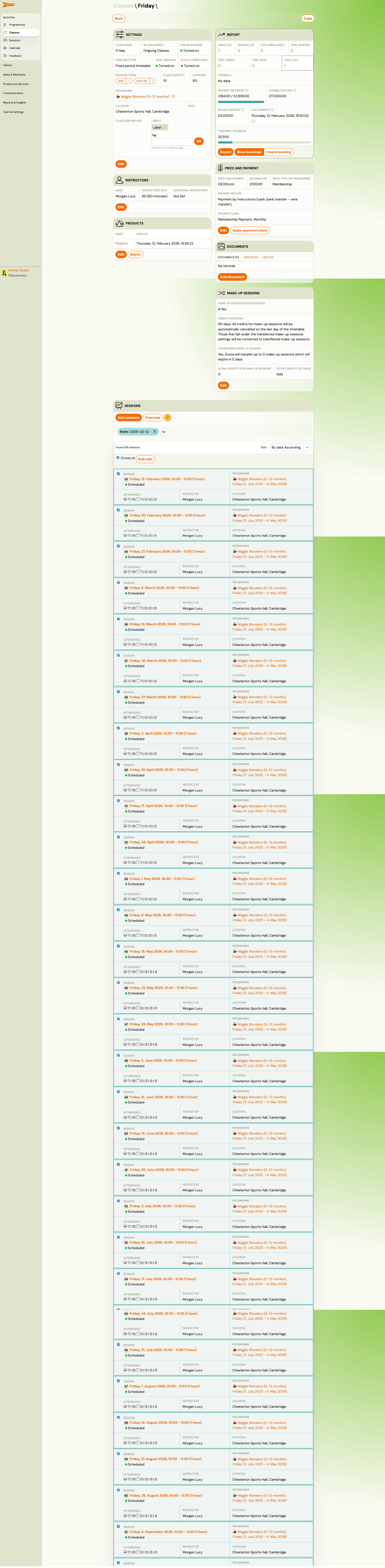 Class detail — Friday