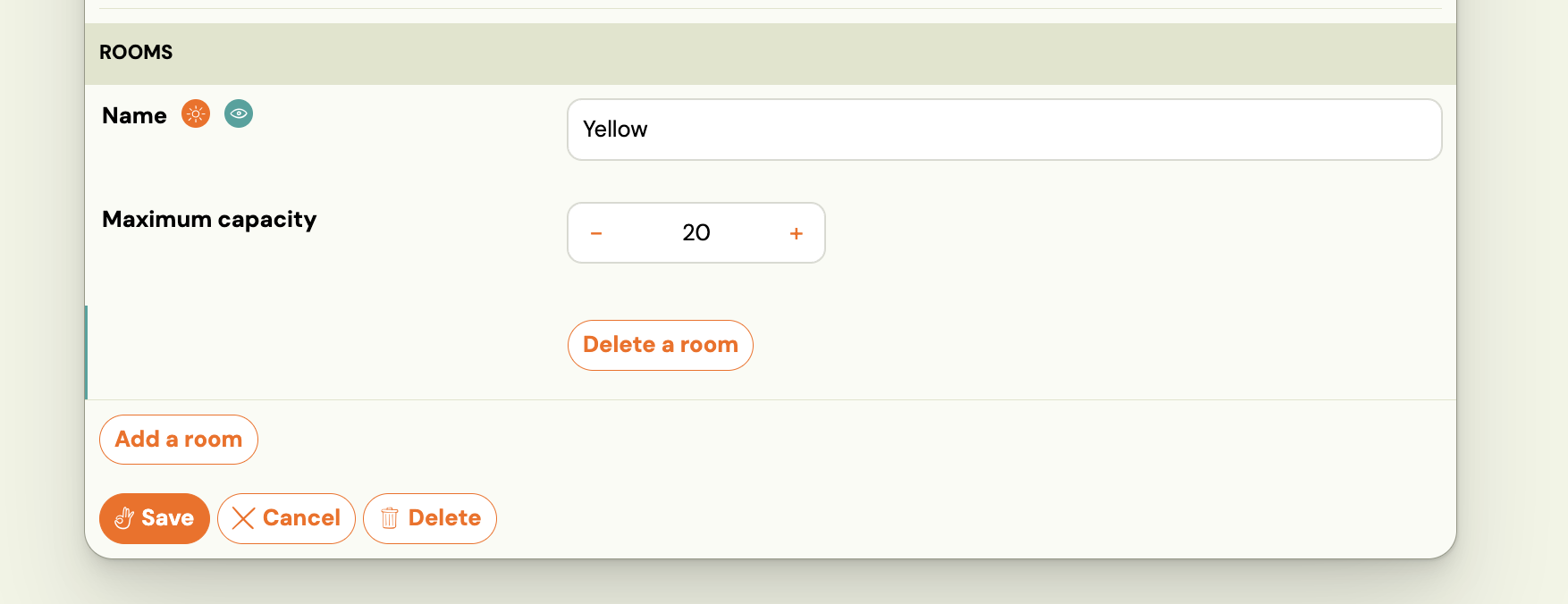 Screenshot — creating a location