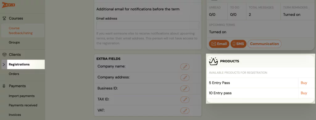 Manual entry pass assignment on booking