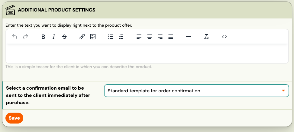 Description and template