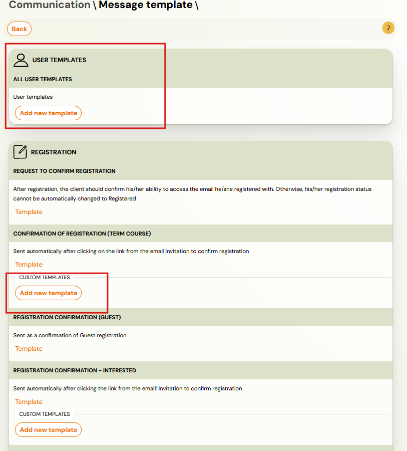 Message template editor