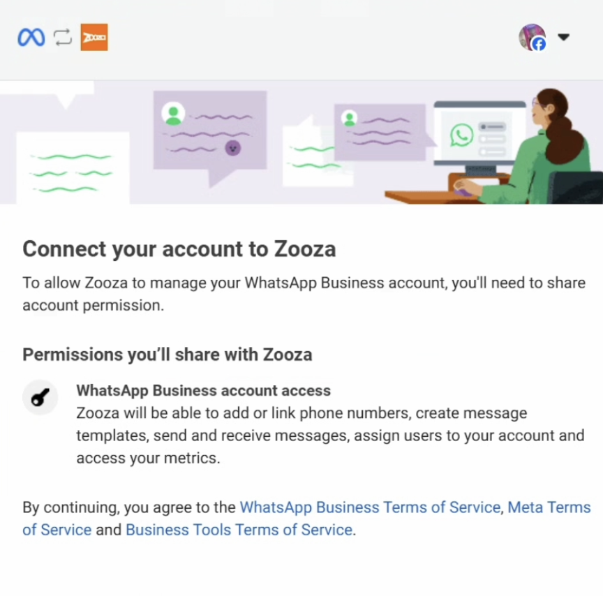 Meta connection flow
