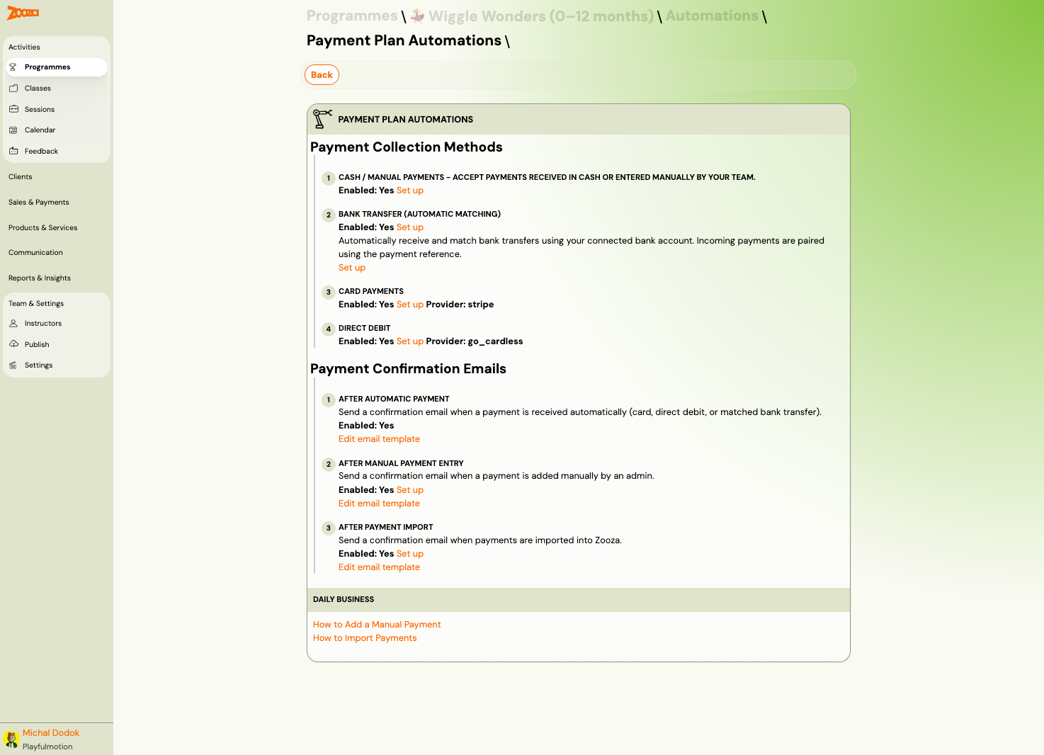 Payment Plan Automations