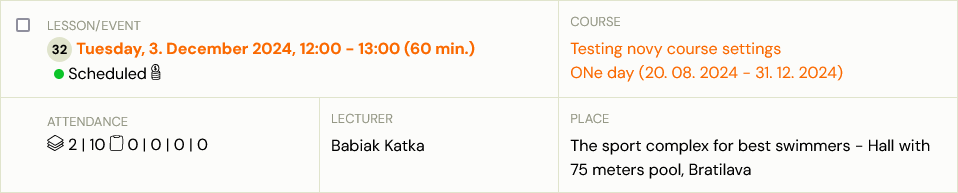 Selecting an event date