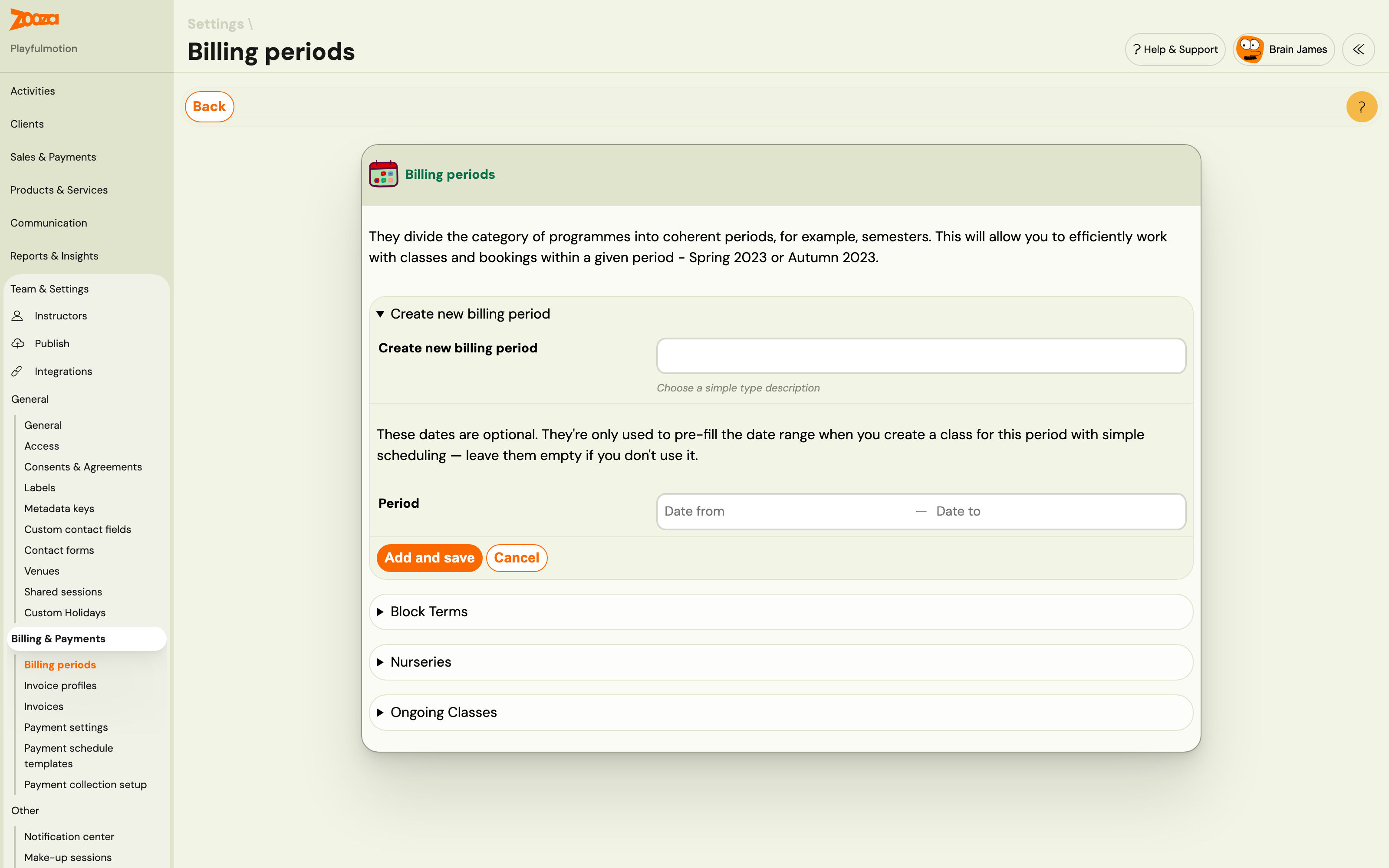 Billing periods