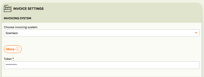 API token field in Zooza